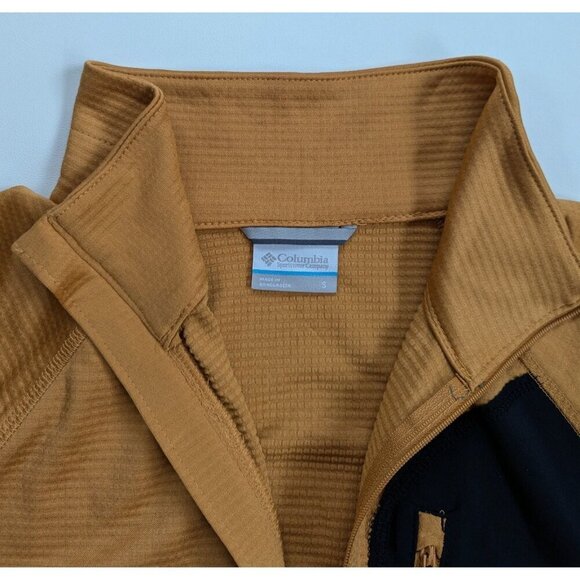 Columbia Men's Triple Canyon Half Zip Pullover In Gold/Black Size Small - Picture 4 of 9